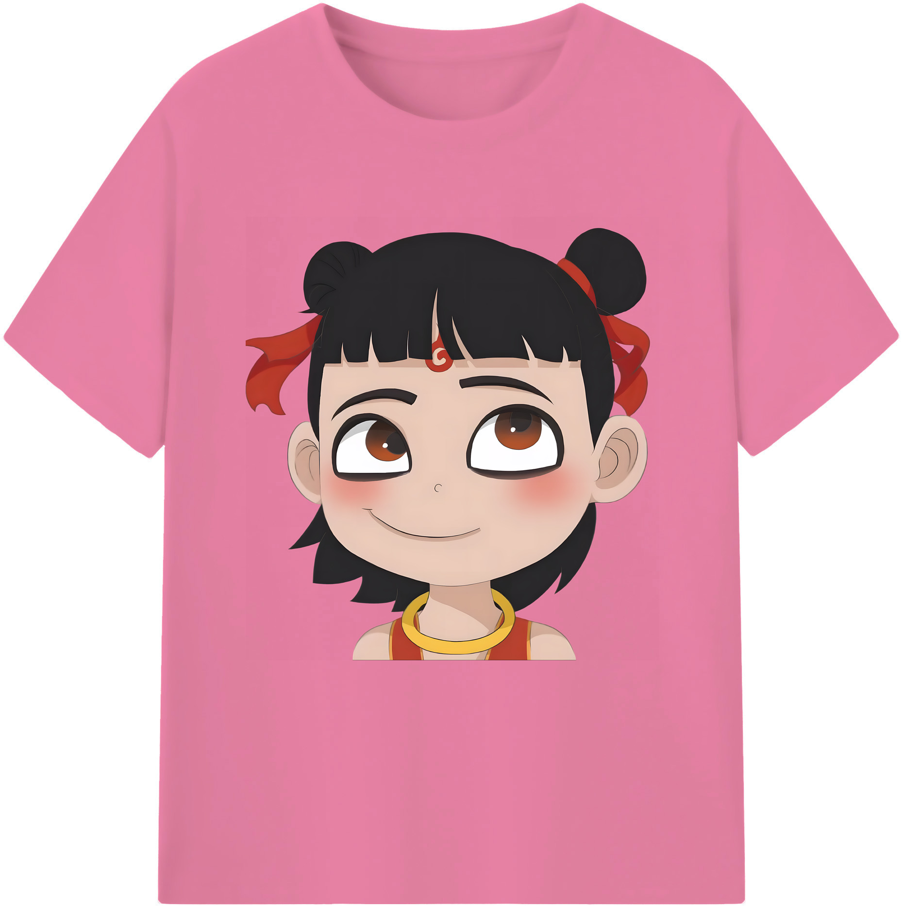 （画像用） Ne Zha 2 ナタ 魔童の大暴れ 綿100％半袖Tシャツ（フロントプリント）